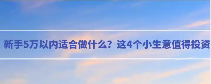 5万以下投资出路多！自助洗车店等小生意及零成本项目推荐