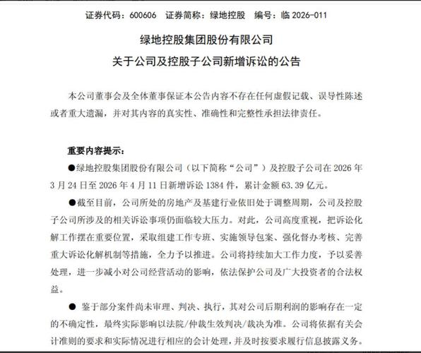绿地控股股价下跌分析_绿地控股诉讼案件汇总_绿地控股股票行情走势